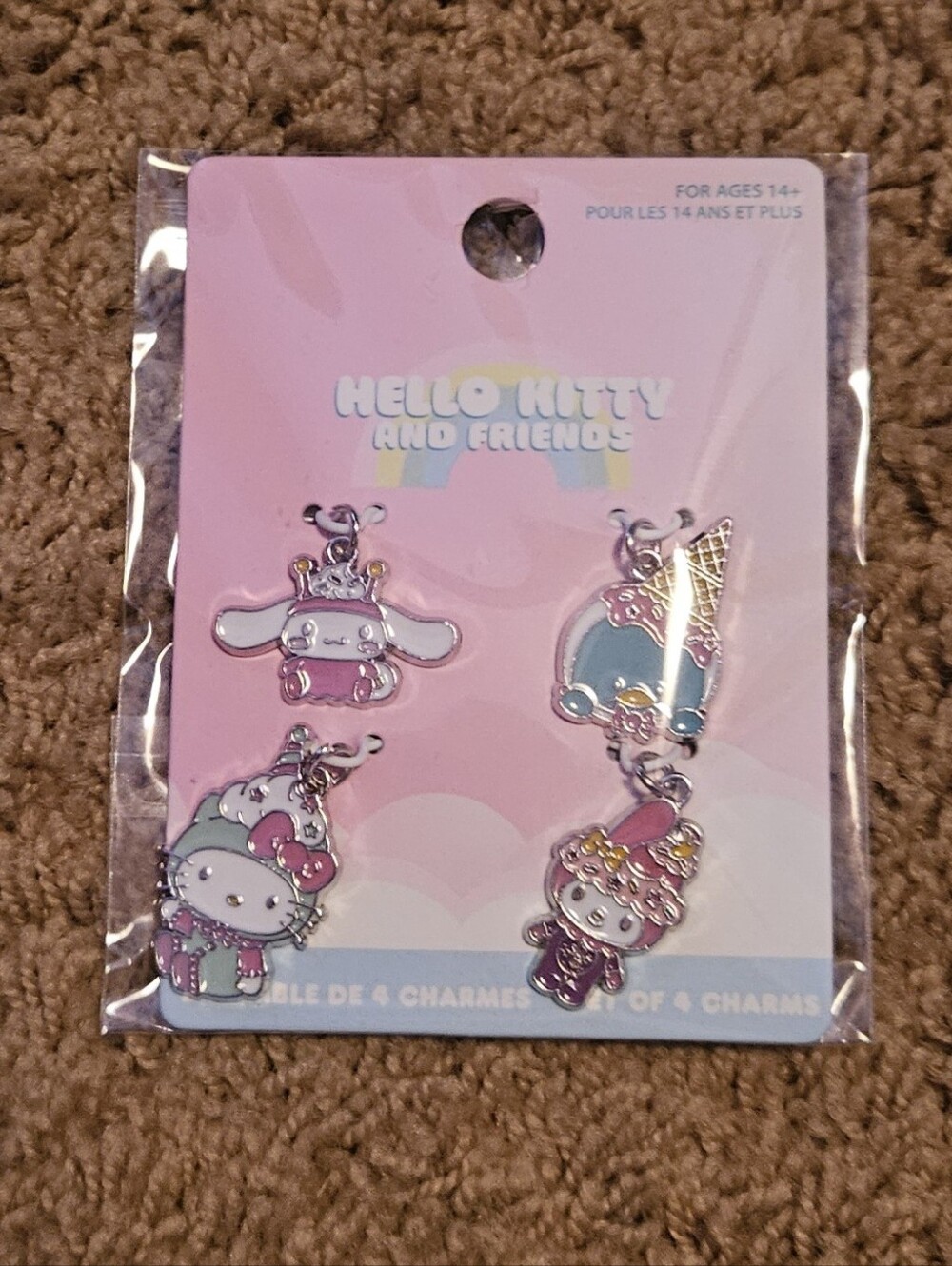 Brand New, Never Opened Hello Kitty Charms, Set Of 4